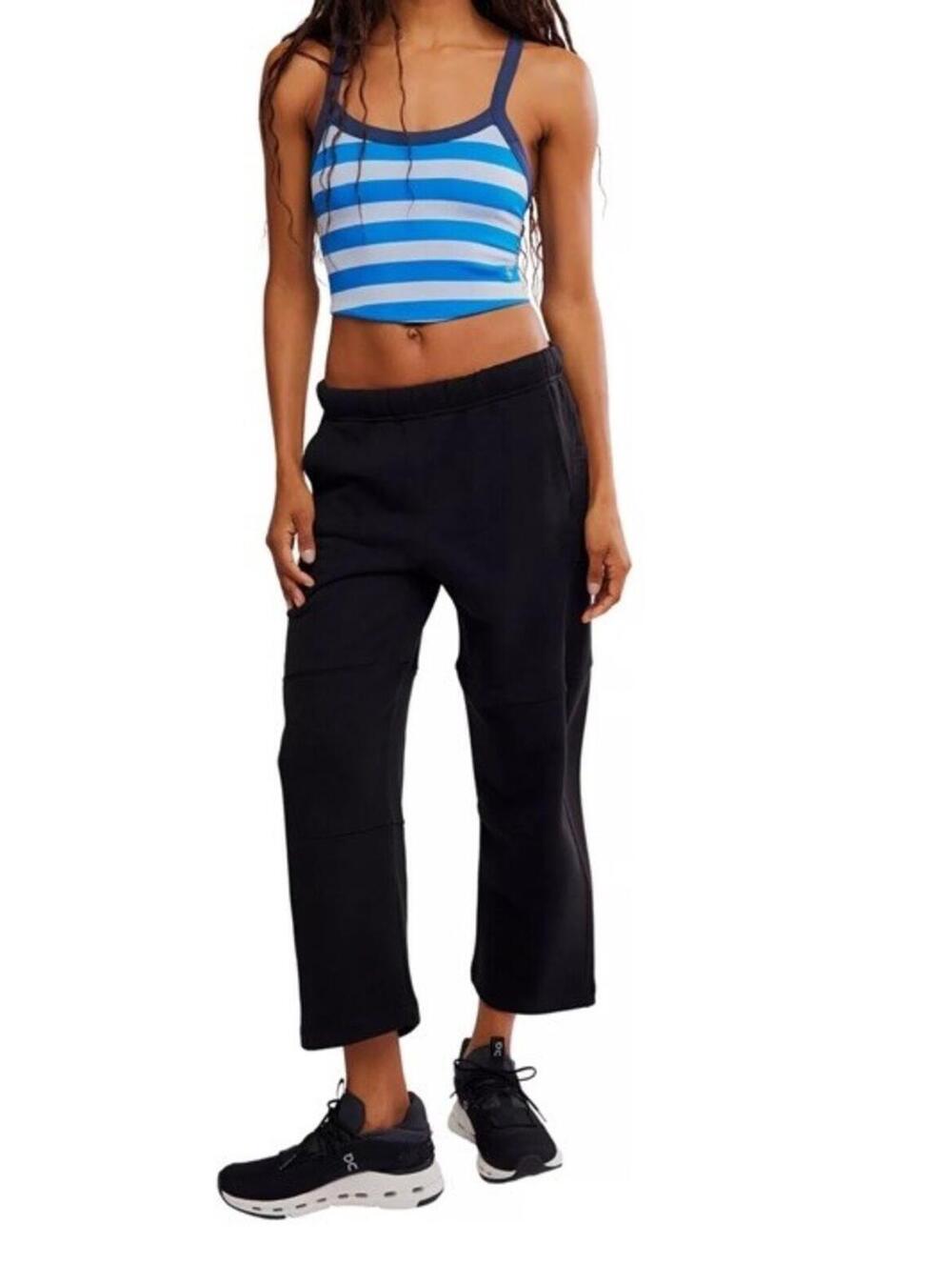 $78 Free People Movement Top Score Barrel Pants Womens Mulberry Cotton XS NWT - Picture 2 of 12